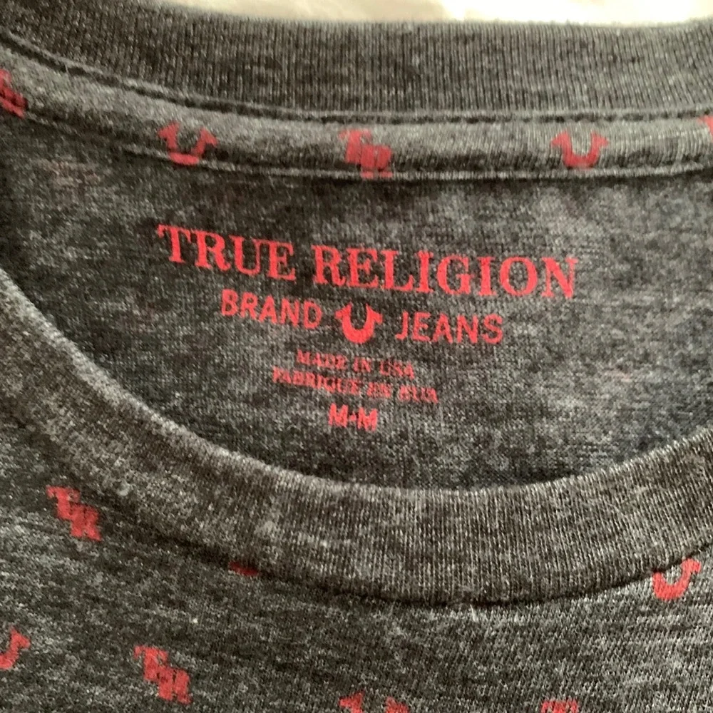 True Religion logo print all over T-shirt
